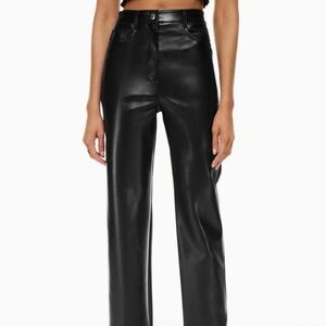 Sleek Black Faux Leather Pants